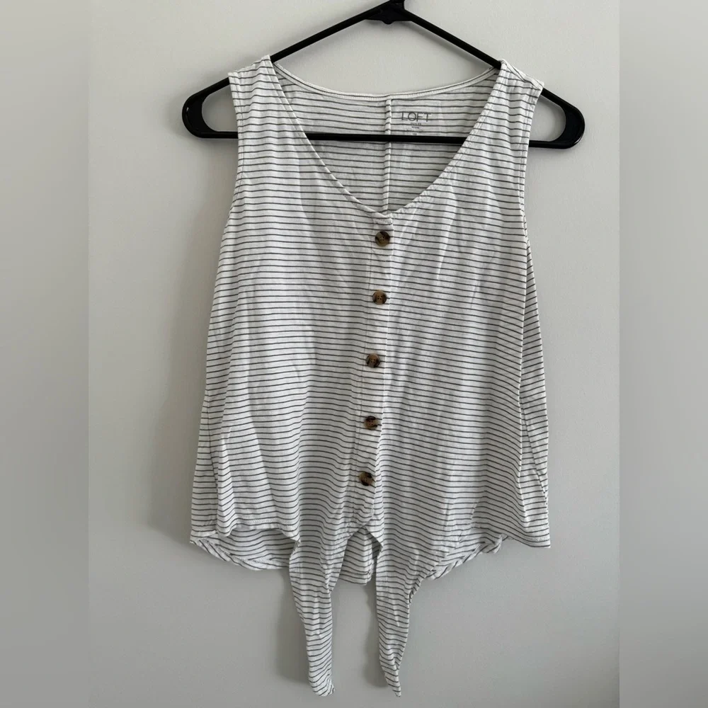 Loft Women's Size Small Mixed Summer Tops and Skirts Set - Neutral & Blue Prints - Picture 4 of 8